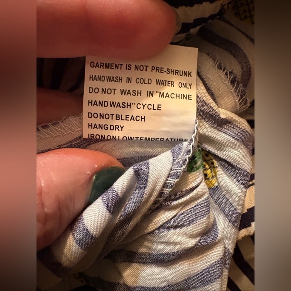 NWT Solitaire Swim Coverup Pants Pineapple and Stripes Pom Poms Drawstring Waist - Picture 11 of 12